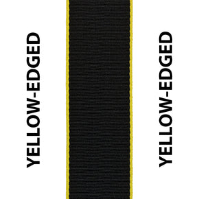 Yellow Edged  Black Seat Belt Webbing Replacement Strap